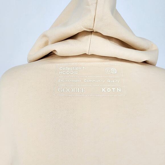 GOODEE x Kotn Women Multicolor Cotton Unisex Kangaroo Relaxed Hoodie Size L - Picture 4 of 8